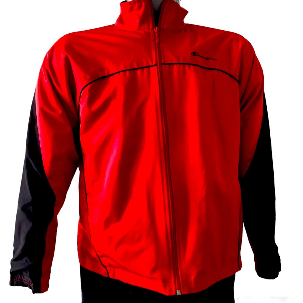 Ladies Champion Sports Jacket Red & Black size M Athletic Wear full front Zipper